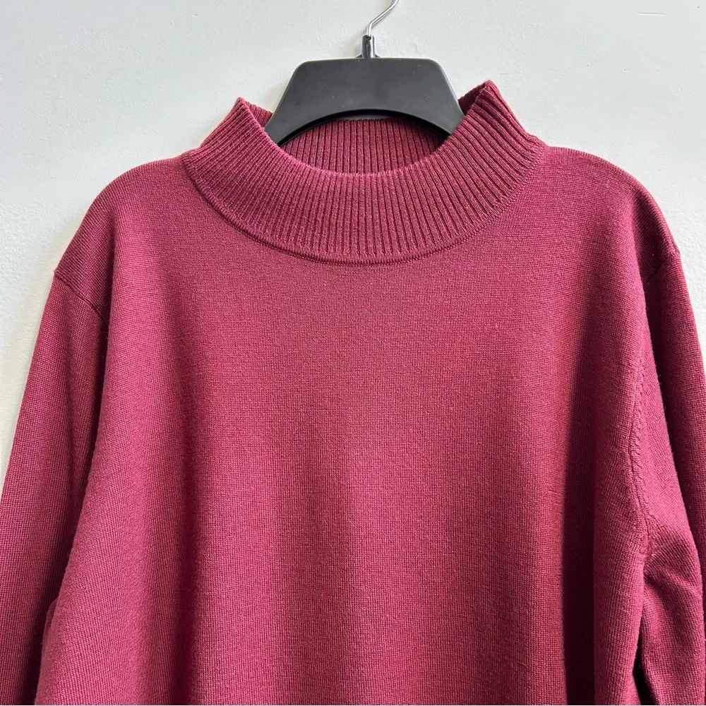 NWOT Pendleton Women’s 100% Merino Wool Crewneck Knit Sweater in Merlot, Size L